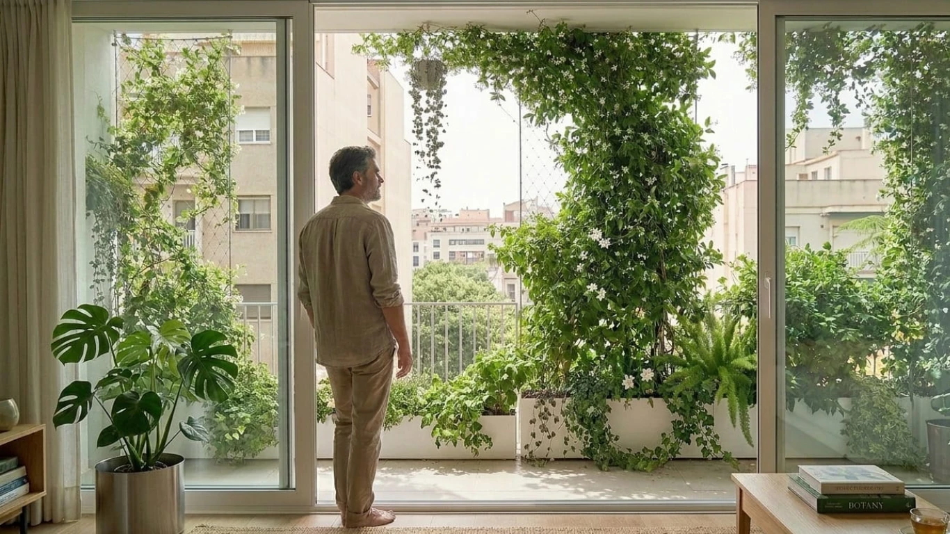 Balcones con vegetación