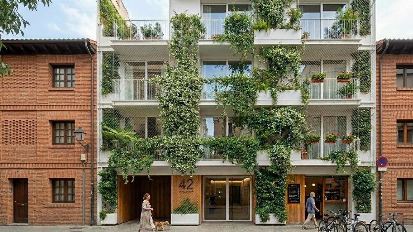 Balcones con vegetación