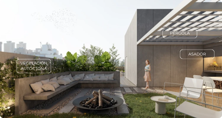 Amenities en terraza